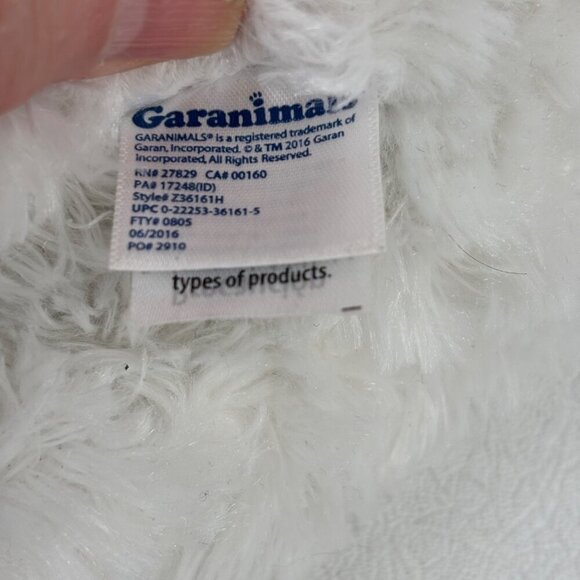 Garanimals White Lamb Plush Lovey Toy Baby Sheep Pink Face Green Bow 9 Inch - Picture 3 of 9